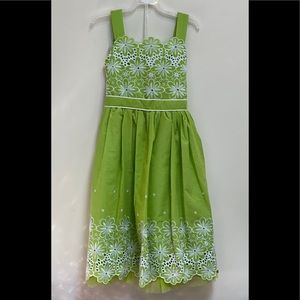 Sweet Heart Rose Green Dress 6X